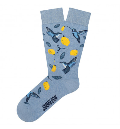 Chaussette oiseaux et citrons