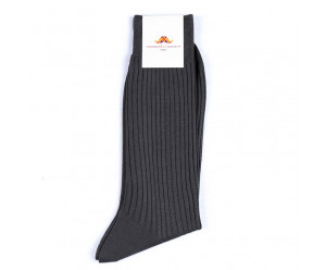 Colombine & Arlequin - Chaussette 100% fil d'écosse - Gris Piombo