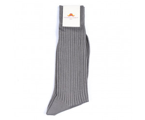 Colombine & Arlequin - Chaussette 100% fil d'écosse - Gris Acciaio