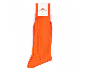 Colombine & Arlequin - Chaussette 100% fil d'écosse - Arancio