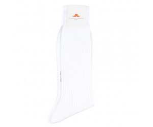 Colombine & Arlequin - Chaussette 100% fil d'écosse - Blanc