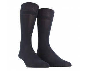Doré Doré Chaussettes unies Chaussette fil d'Ecosse lisse homme - marine