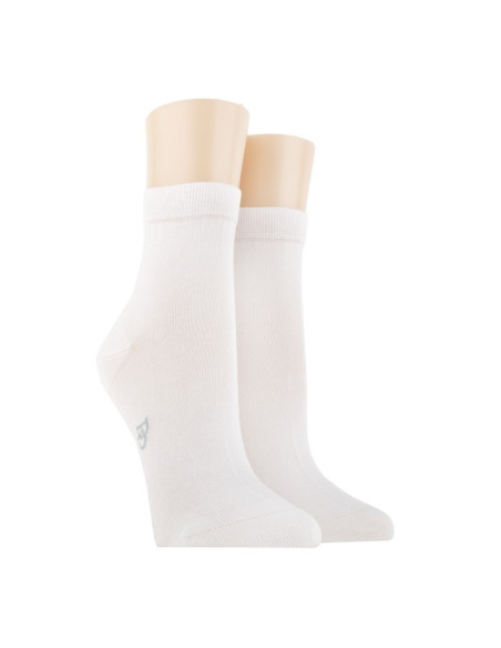 Doré Doré Socquettes unies et fantaisies SOCQUETTE FEMME FIL D'ECOSSE - blanc