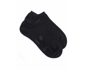 Doré Doré Chaussons unis et fantaisies CHAUSSON FEMME COTON EGYPTIEN NOIR