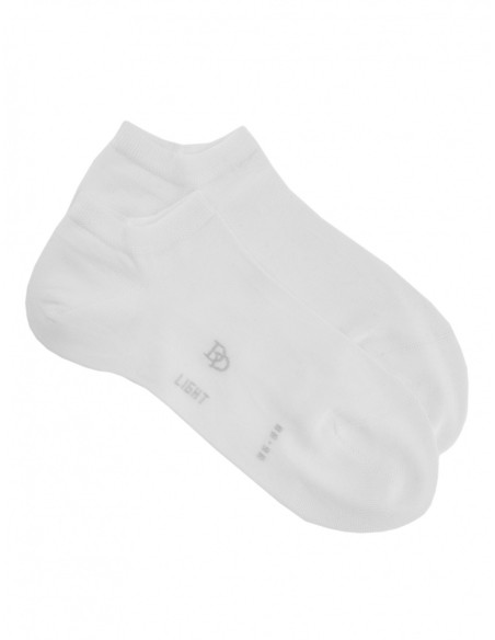 Doré Doré Chaussons unis et fantaisies Short sock - Light - Cotton lisle WHITE