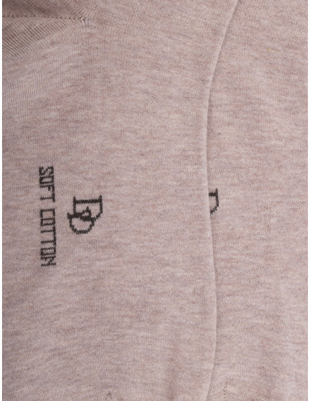 Doré Doré Socquettes unies et fantaisies Women's fine gauge egyptian cotton ankle socks Beige