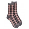 Chaussettes fantaisies Socks Tartan - pink and grey - 36/41