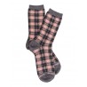 Chaussettes fantaisies Socks Tartan - pink and grey - 36/41