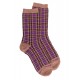 Socks Tartan - brown and purple - 36/41