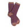 Chaussettes fantaisies Socks Tartan - brown and purple - 36/41