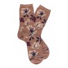 Chaussettes fantaisies Socks flowers - brown - 36/41