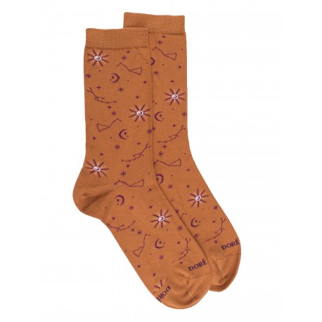 Chaussettes fantaisies Socks astrology - brown - 36/41