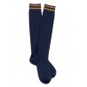 Mi-bas fantaisies Knee High Socks - Wool - Blue / Yellow