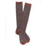 Mi-bas unis Knee High Socks - Wool - Glitters - Grey