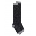 Knee High Socks - Wool - Glitters - Black