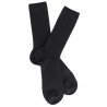 Plain socks Men's thick merino wool socks - black