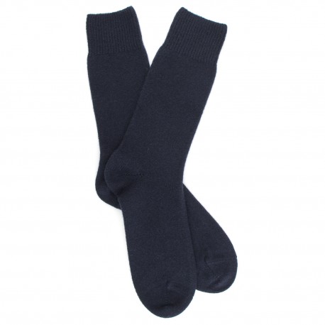Doré Doré Plain socks MEN SOCKS - WOOL AND CASHMERE - blue navy