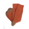 Plain socks Fleece wool socks - Cognac / Seigle