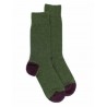 Plain socks Fleece wool socks - Campagne / Bordeaux