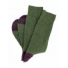 Plain socks Fleece wool socks - Campagne / Bordeaux