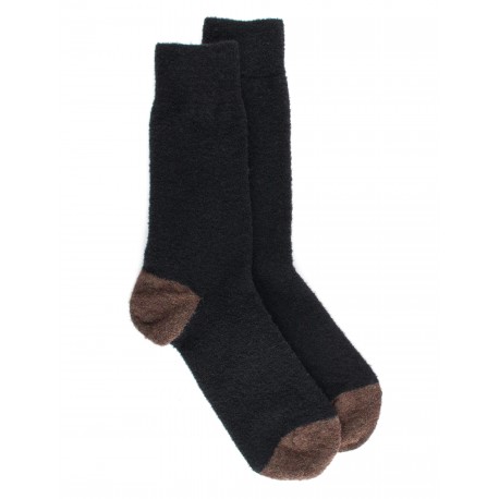 Plain socks Fleece wool socks - Black