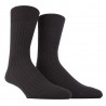 Doré Doré Plain socks MEN SOCK MERINO WOOL WITH RIBS - black