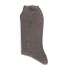 Doré Doré Plain socks MEN SOCK MERINO WOOL WITH RIBS - LIGHT BROWN