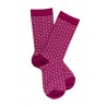 Chaussettes unies & fantaisies Merino wool socks - Pink