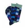 Fancy socks BLUE AND GREEN FANCY COTTON SOCKS