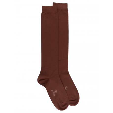 Mi-bas unis Knee high women's socks - Soft Cotton - Chocolate 36/41