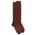 Knee high women's socks - Soft Cotton - Chocolate 36/41