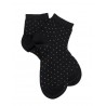 Socquettes unies et fantaisies socks dot Black