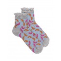 Socks flowers - light grey- 36/41