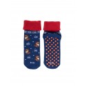 chaussettes antidérapantes - Coton - Bleu/Rouge
