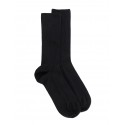 Cotton elastic borderless sock black