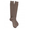 Mi-bas unis knee-highs socks - Light Brown - 36/41