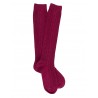 Mi-bas unis knee-highs socks - Sangria - 36/41