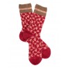 Chaussettes fantaisies fancy fleece sock - Red -36/41