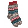 Fancy socks Wool Socks - Christmas Pattern - Beige