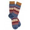 Fancy socks Wool Socks - Christmas Pattern - Brown