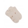Women short sock - Eureka - Egyptian cotton - LIGHT BEIGE/ECRU