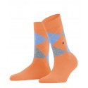 Burlington Socks, Queen collection, Light Blue and orange
