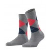 Chaussettes fantaisies Burlington Socks, Queen collection, grey blue red
