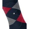 MAN Chaussettes burlington King collection, blue and red