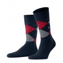 Chaussettes burlington King collection, blue and red