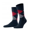 MAN Chaussettes burlington King collection, blue and red