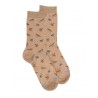 Chaussettes fantaisies Cotton lisle Socks - Birds - beige