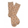 Chaussettes fantaisies Cotton lisle Socks - Birds - beige