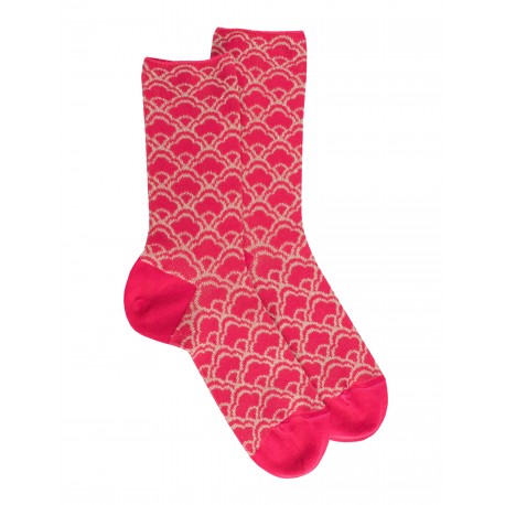 Chaussettes fantaisies Japenese flowers - Pink