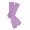Chaussettes unies Cotton lisle ribbed socks - women - purple